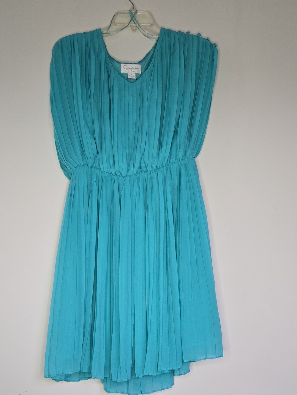 Jessica Simpson Turquoise Pleated Formal Dress Size 10